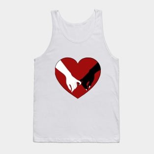 Couple's Pinky Promise heart design Tank Top